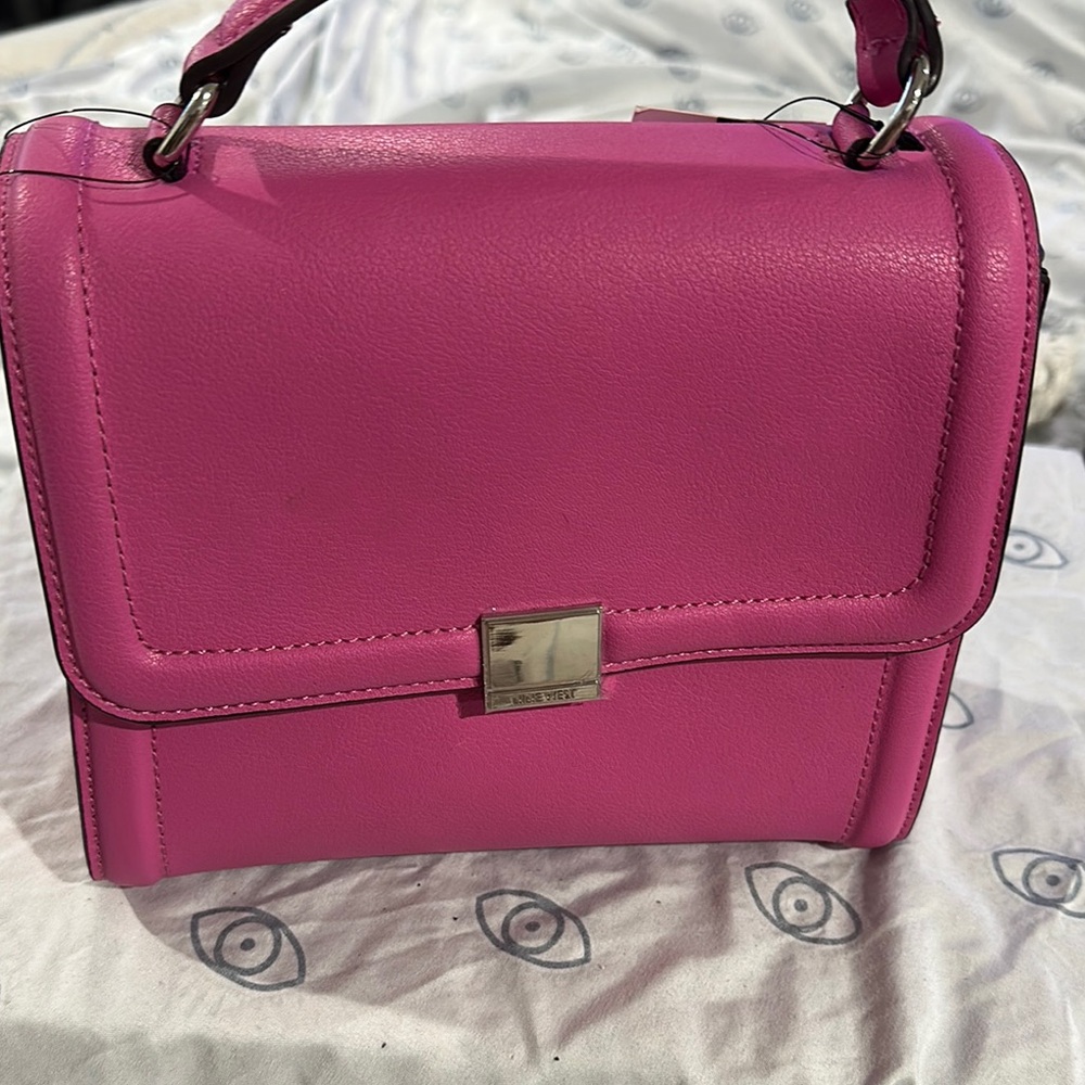 Nine West Pink Shoulder Bag with Metallic Clasp